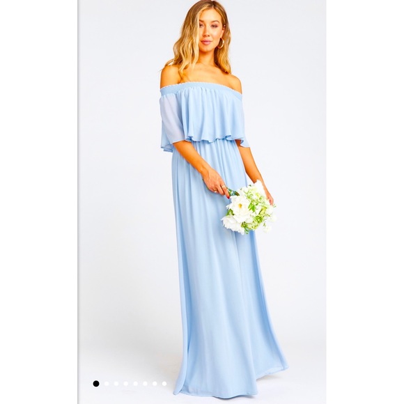 Show Me Your MuMu Hacienda Maxi Dress Large Blue - Picture 1 of 6
